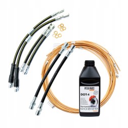 PiterParts 11212130002 Przewody hamulcowe miedziane elastyczne przód tył OPEL Astra G tarcze Brake hoses rigid flexible opel astra g station wagon sedan abs discs