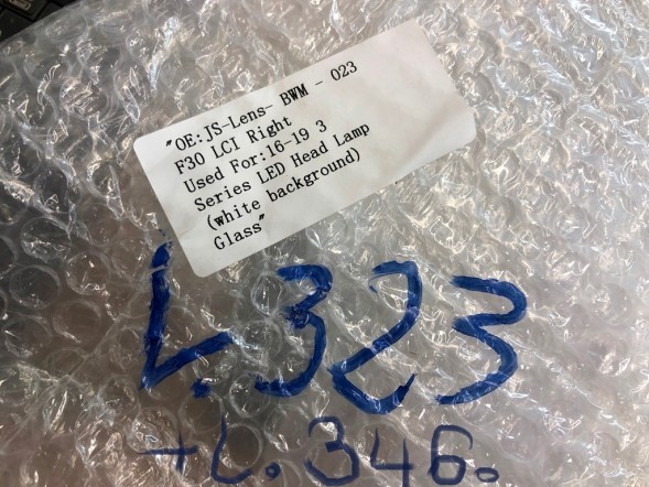 WOLLER L.169/323.+L.169/346. Headlight glass shades left right front for bmw 3 f30 f31 lift 2015-2018