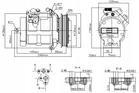 Nissens PRO/890049 NIS Air conditioning compressor mercedes sprinter 3 5-t (90 + collision assistant #34
