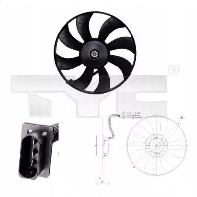 TYC  Tyc polo cooler fan 1.4tdi 01-
