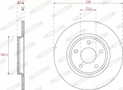 Ferodo  Brake disc set rear ferodo ddf2818c