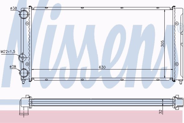 Nissens 65236 Volkswagen engine cooler