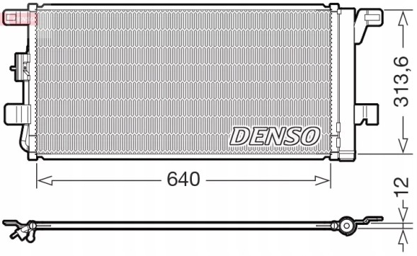 Denso DCN02049 Air conditioning condenser - denso dcn02049