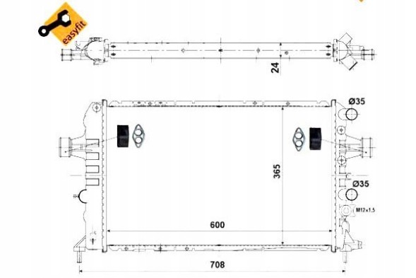 NRF  Cooler opel astra g 1,6 00- nrf + collision assistant #34