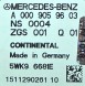 Mercedes-Benz OE SENSOR CZUJNIK NOX A0009059603 MERCEDES Sensor nox a0009059603 mercedes - warranty