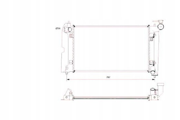 NRF  Radiator toyota avensis 1,8 03- corolla 1,6vvt-i + collision assistant #34
