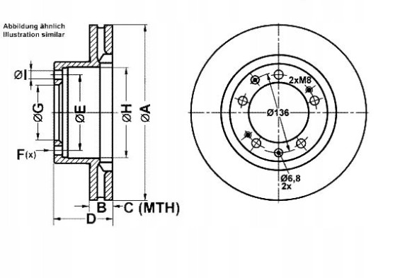 ATE  Ate brake disc. Porsche 968 3,0 91-95