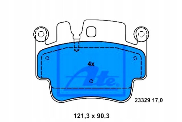 ATE PRO/13.0460-4987.2 ATE Brake pads porsche 911 911 targa boxster 3.2 + collision assistant #34