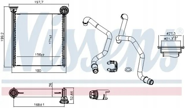 Nissens 707401 Heater 707401 nissens audi skoda a1