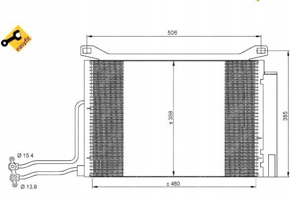 NRF  Air conditioning condenser mini one d nrf + collision assistant #34