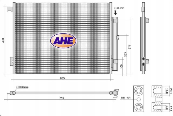 AHE  Air conditioning cooler maserati ghibli iii 2013- 3.0 16474837 16485982