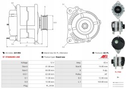 AS-PL  Alternator fiat regata 60 diesel rf rs rv 90 dedra tempra s.W 131 delta hf