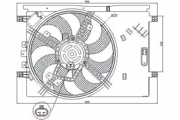 Nissens PRO/85564 NIS Radiator fan (with housing) fiat grande punto + collision assistant #34