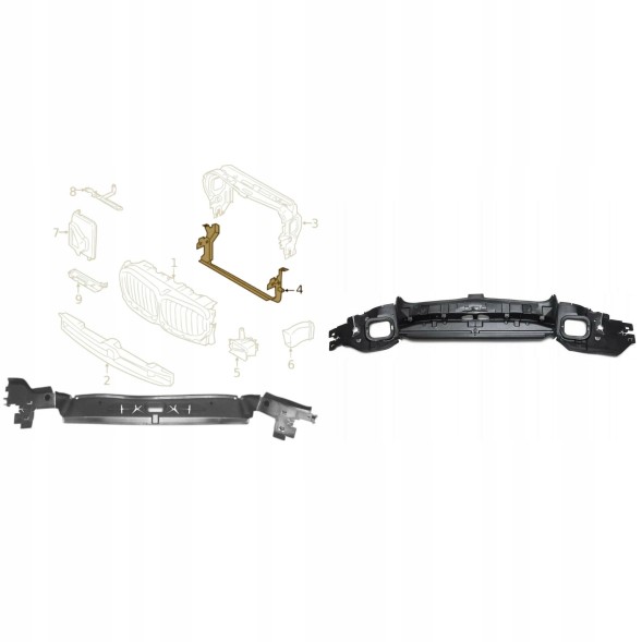 Mertt  Bmw g05 g06 g07 inlet channel upper lower air steering wheel belt front