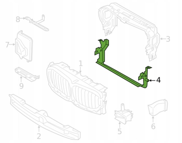 Mertt  Bmw g05 g06 g07 inlet channel upper lower air steering wheel belt front