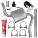 Ferroz FRZ-L5E59O4X0N3Q1H9 Center silencer audi a4 b6 00 - 04 1.9 tdi sedan kombi avant freebie