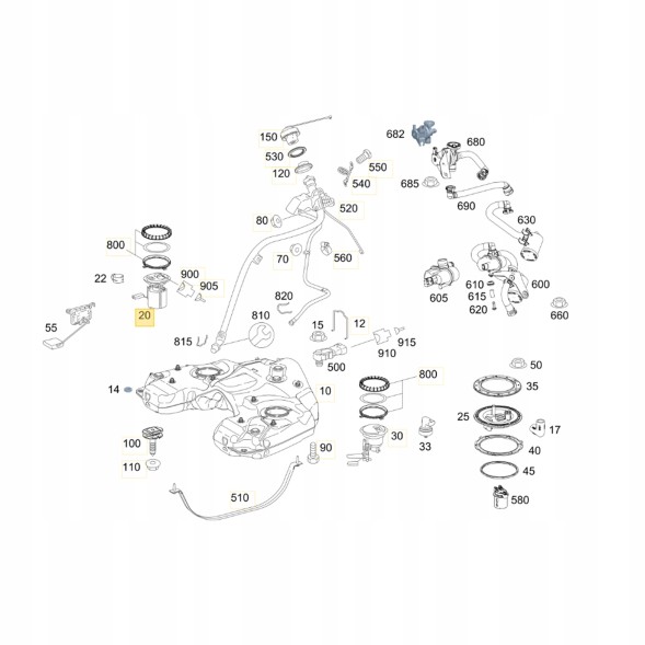 ECP MOBILITY A1644701794 A1644701294 A1644702094 A1644700394 Fuel pump float mercedes class m ml w164 350 cdi 3.0 v6 4.0 v8 4-matic