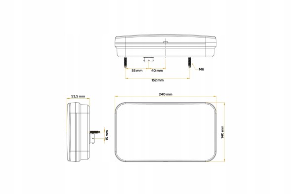 Fristom 15775 Led bayonet rear lamps 6-pin 7 functions left right lamp set rear lamps
