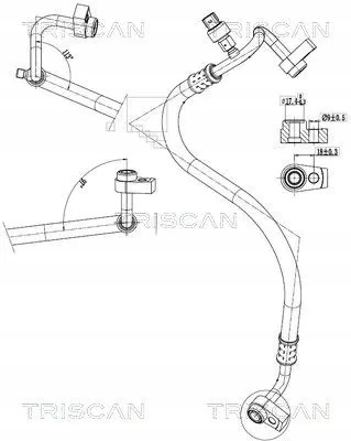 Triscan 9010 16034 Air conditioning cable 9010 16034 triscan ford focus