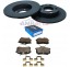 Quaro EU-562053SK/12 Skoda fabia iii nj3 2014- 2x discs + brake pads rear + plates 230mm