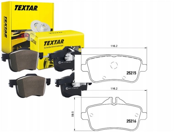Textar PRO/2521505 TEX Brake pads mercedes rear w166 x166 gl ml 11- + collision assistant #34