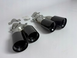 CHINA BMW G30 G31 KOŃCÓWKI WYDECHU RURY PODWÓJNE LAKIEROWANE CZARNY POŁYSK Bmw g30 g31 exhaust tips double pipe lacquered black gloss