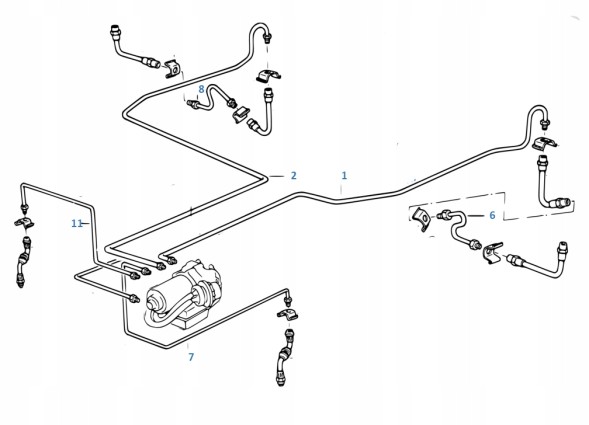 PHU DONOCIK  Bmw e36 +abs/asc+t - copper rigid brake cables - full set