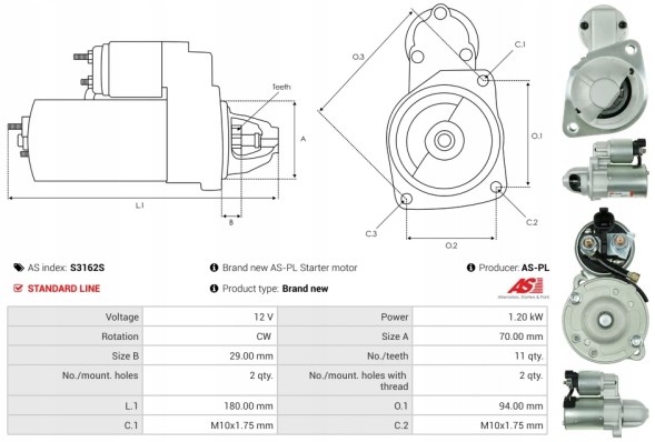AS-PL S3162S Embera 2.4, nf 2.4, santa fe 2.4, santa fe 2.4 4x4, santa fe 2.4 ccvt, son