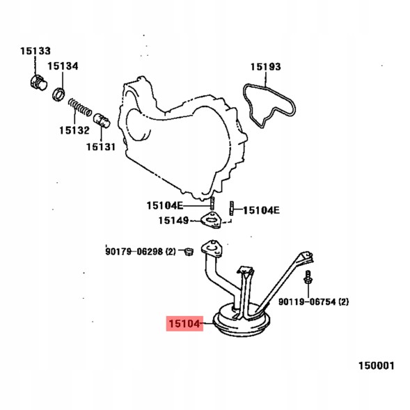 Toyota OE 15104-26030 Oil pump filter toyota auris avensis r toyota oe 15104-26030 dragon oil