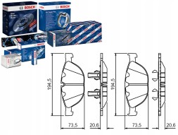 Bosch Brake pads bmw front e60 e63 m5 m6 bosch + collision assistant #34