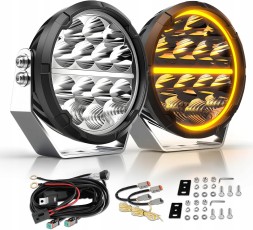 CHINA jsbgfg 2Pcs 500w halogen led lamp 7'' 50000 lm amber and white light