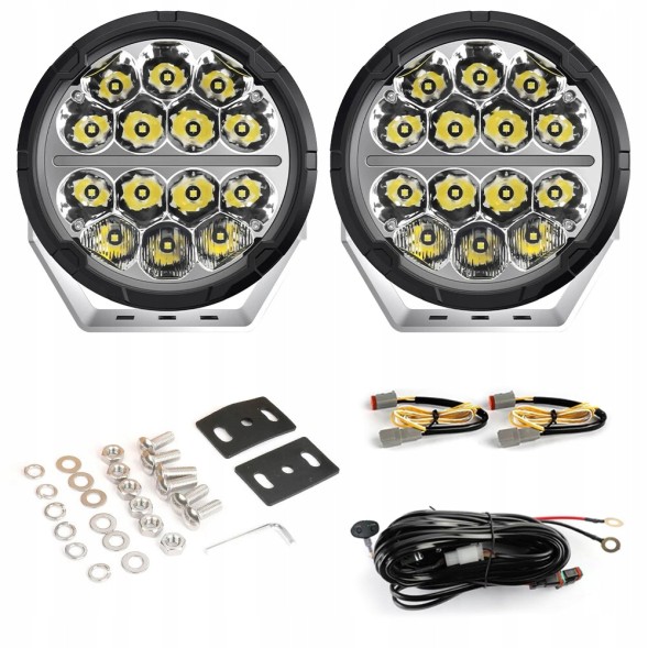 CHINA jsbgfg 2Pcs 500w halogen led lamp 7'' 50000 lm amber and white light