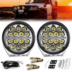 CHINA jsbgfg 2Pcs 500w halogen led lamp 7'' 50000 lm amber and white light