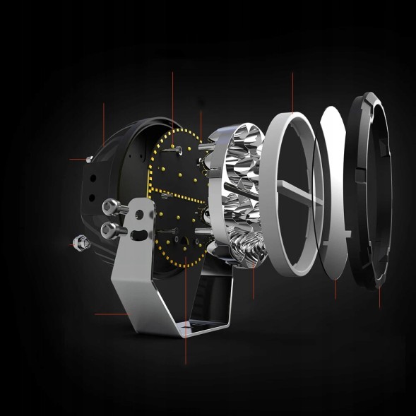 CHINA jsbgfg 2Pcs 500w halogen led lamp 7'' 50000 lm amber and white light