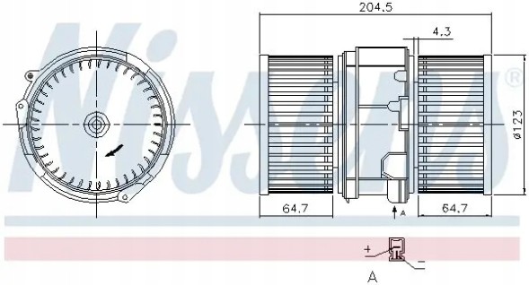 Nissens 87357 Air fan blower 87357 nissens