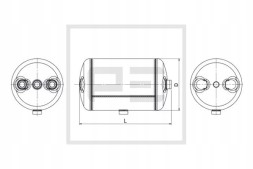 PE Automotive 016.386-80A Air tank of pneumatic system 016.386-80a