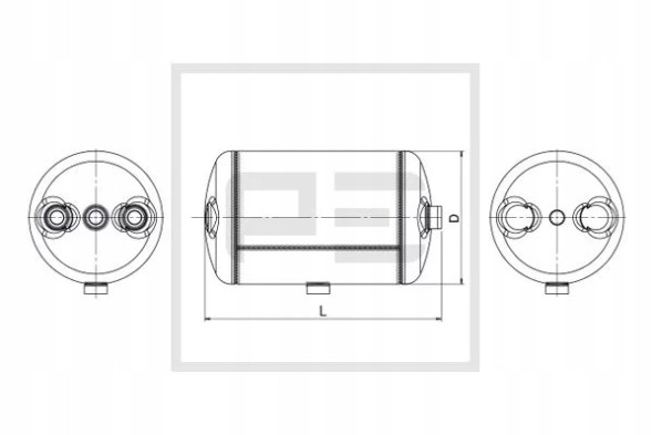 PE Automotive 016.386-80A Air tank of pneumatic system 016.386-80a