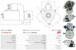 AS-PL S6401S Starter engine 01.1986-12.2002