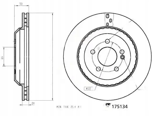 Febi Bilstein  Brake disc 175134 febi bilstein
