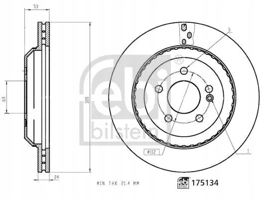 Febi Bilstein  Brake disc 175134 febi bilstein