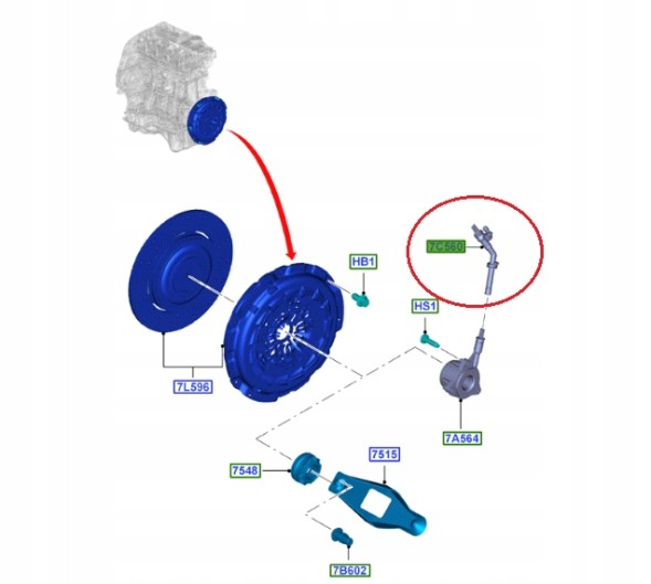 Ford OE FORD OE AB39-7C560-AC Ford ranger 12- _ 2184405 _ ab39-7c560-ac clutch adapter