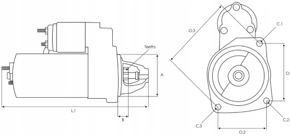 HC-Cargo 115323 Starter caterpillar f032 115323 hc-cargo