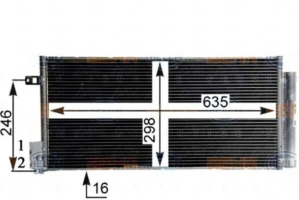 Behr Hella Service  Air conditioning condenser fiat bravo grande punto evo + collision assistant #34