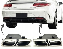 Proteile A6352 Silencer exhaust tips mercedes gle 63 amg w166 c292 c63 w205 e63 w213