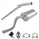 CHINA 21.306P+21.308P Final silencer+center tube renault twingo ii 1.2