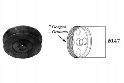 Sasic SAS2154005/RS6 Sasic crankshaft pulley renault espace ma