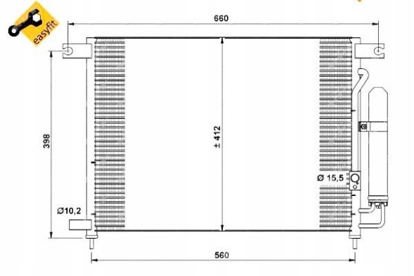 NRF NRF35766(iMOTO) Air conditioning condenser chevrolet aveo kalos nrf + driver's essential #37