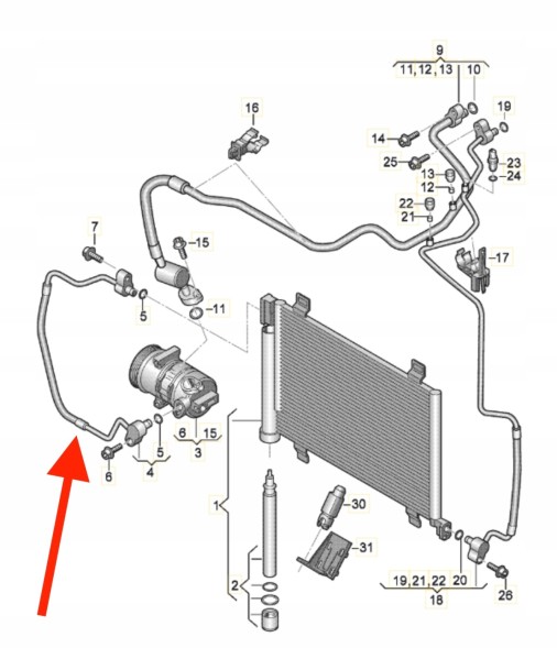 EACS 1S0816721 Eacs air conditioning cable volkswagen up! Skoda citigo 1s0816721