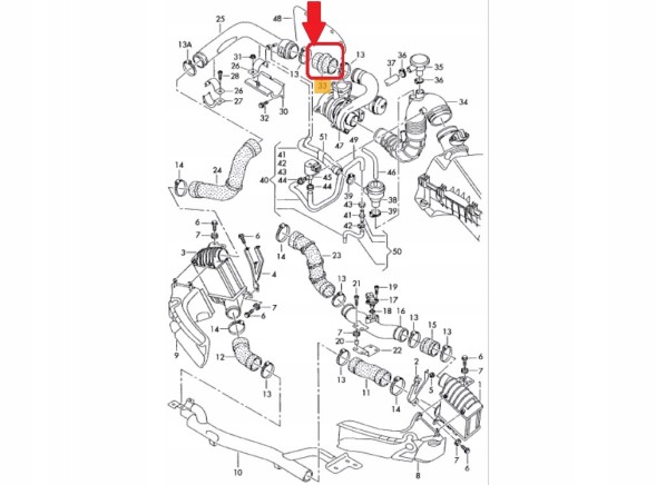 Turborury 2506700008073 Turbo intercooler hose pipe audi a3 tt 1.8t