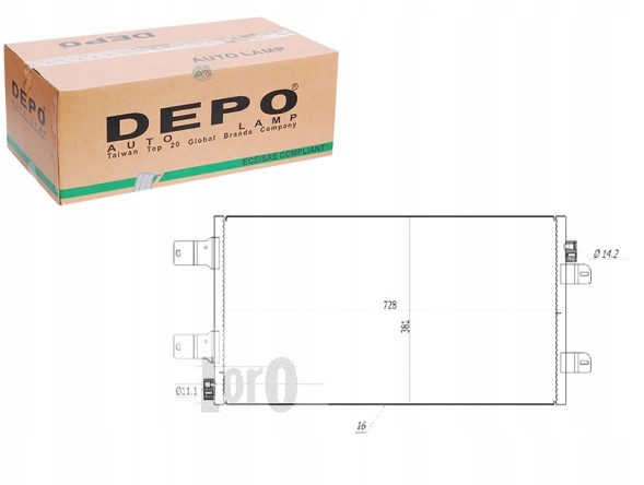 Depo PRO/042-016-0042 DEP Air conditioning condenser master iii 2,5dci depo + collision assistant #34